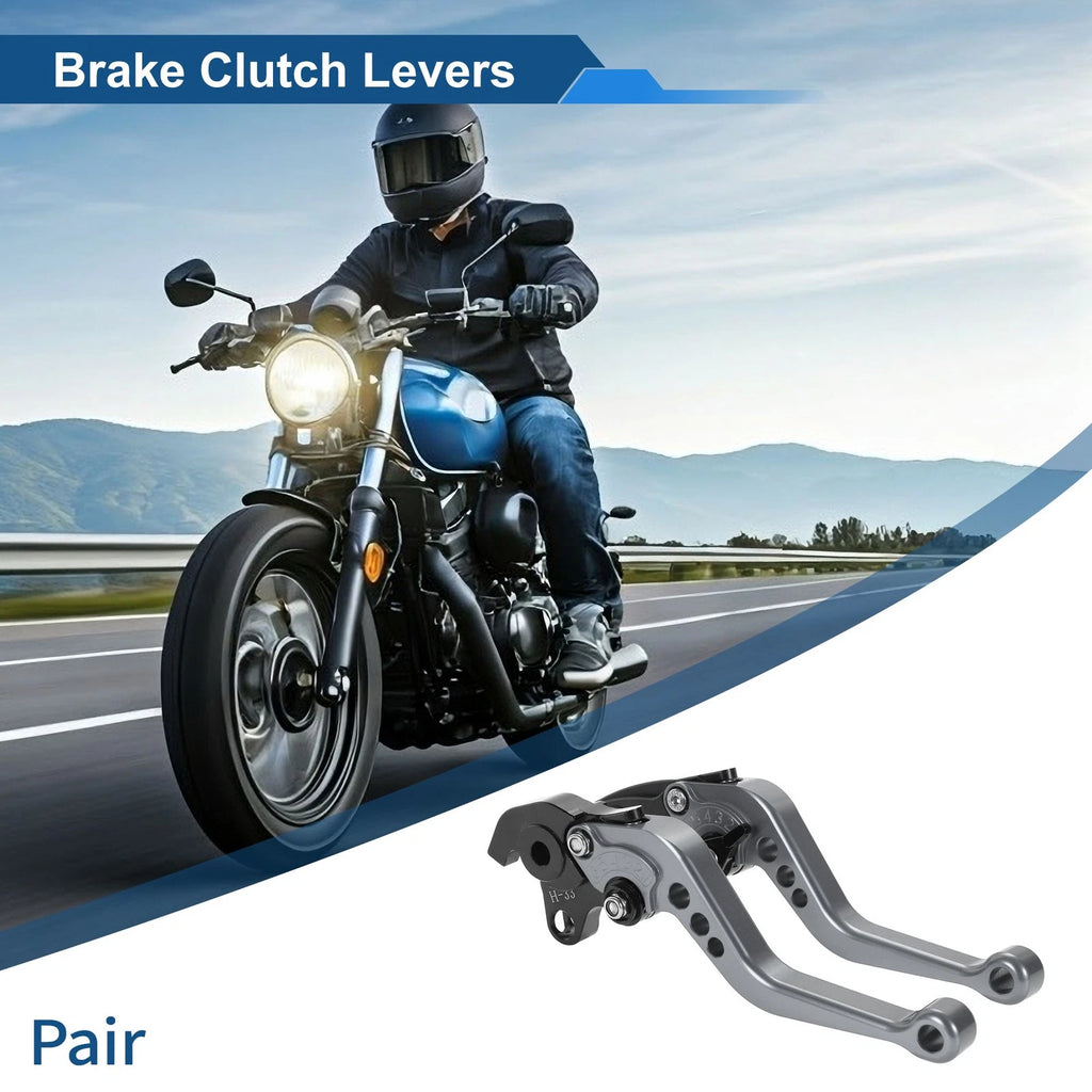 Set of 2 Long Brake Clutch Levers for Honda VFR1200/F (2010–2014) Titanium Tone