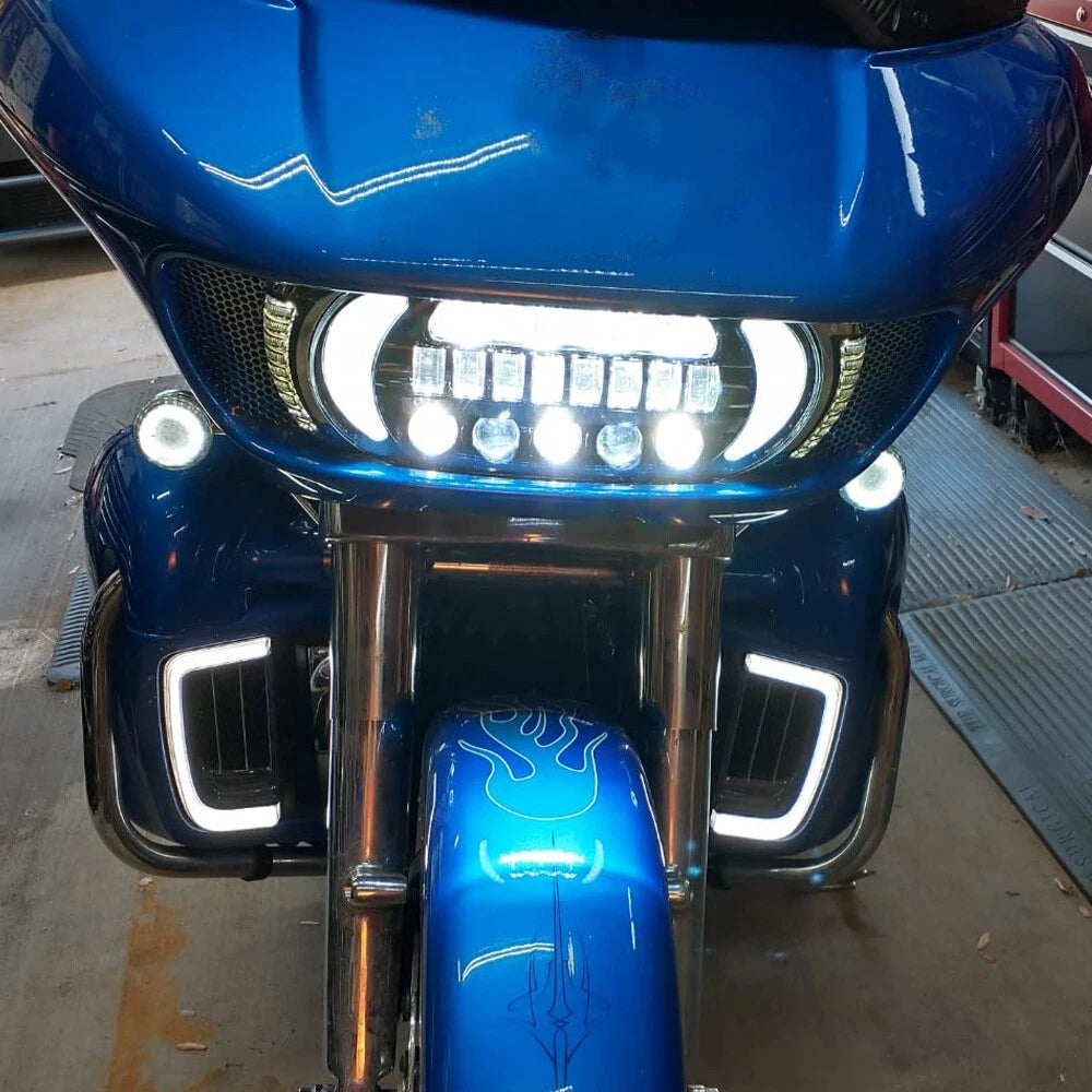 LED Projection Headlight DRL Turn Signal Lamp for Road Glide (2015–2024)