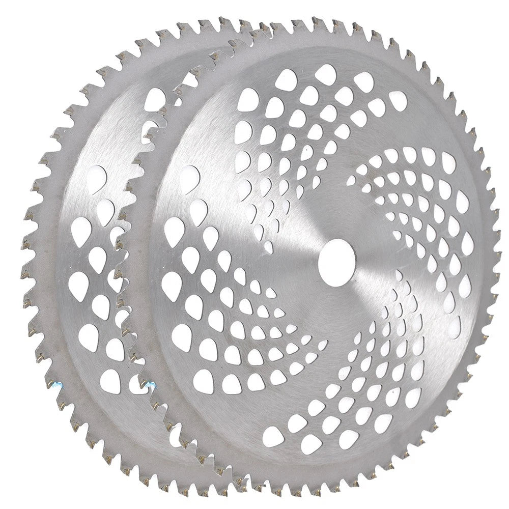 2X 10 Inch 60T Carbide Tip Brush Blades for Trimmer Weed Eater