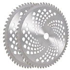 2X 10 Inch 60T Carbide Tip Brush Blades for Trimmer Weed Eater