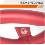 NRG RST-070-RD 330mm Red Racing Steering Wheel for Universal Fit (1" Dish)