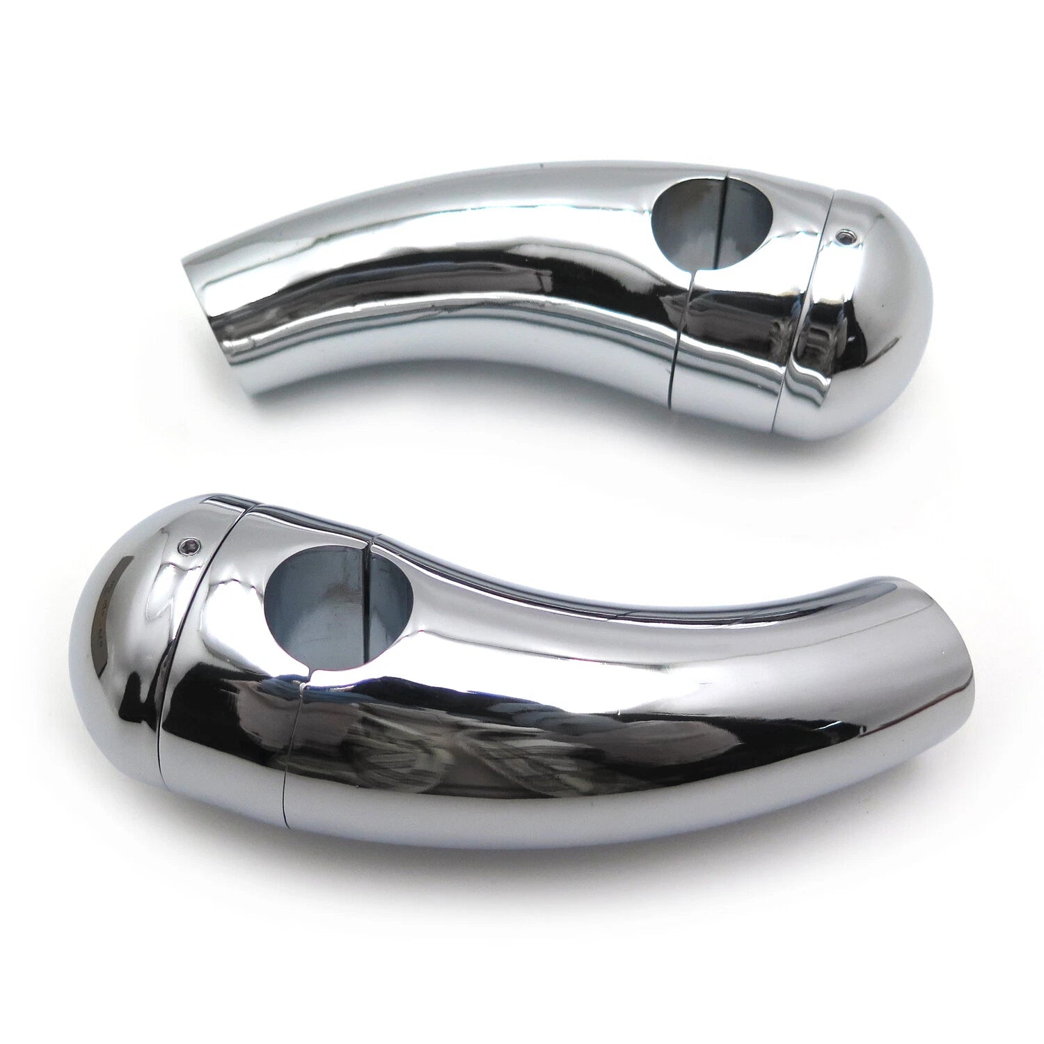 Chrome 7/8" Handlebar Riser Mounting Clamp for Honda Harley Yamaha (Universal)