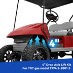 4" Drop Axle Lift Kit for EZGO Gas Golf Cart TXT Medalist (1994.5–2001.5)