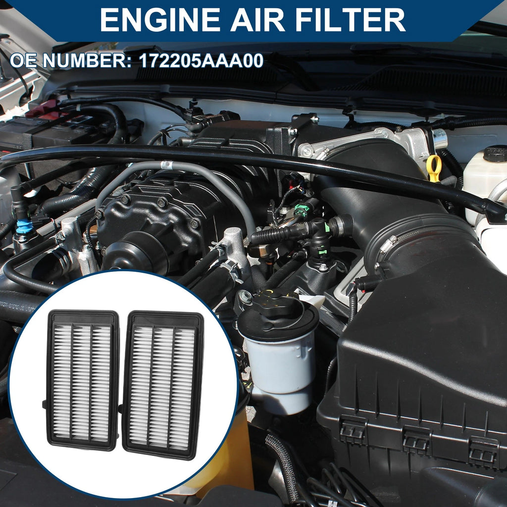 2X Car Engine Air Filter No.172205AAA00 for Honda Civic 1.5L 2.0L (2016–2021)