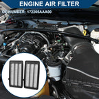 2X Car Engine Air Filter No.172205AAA00 for Honda Civic 1.5L 2.0L (2016–2021)