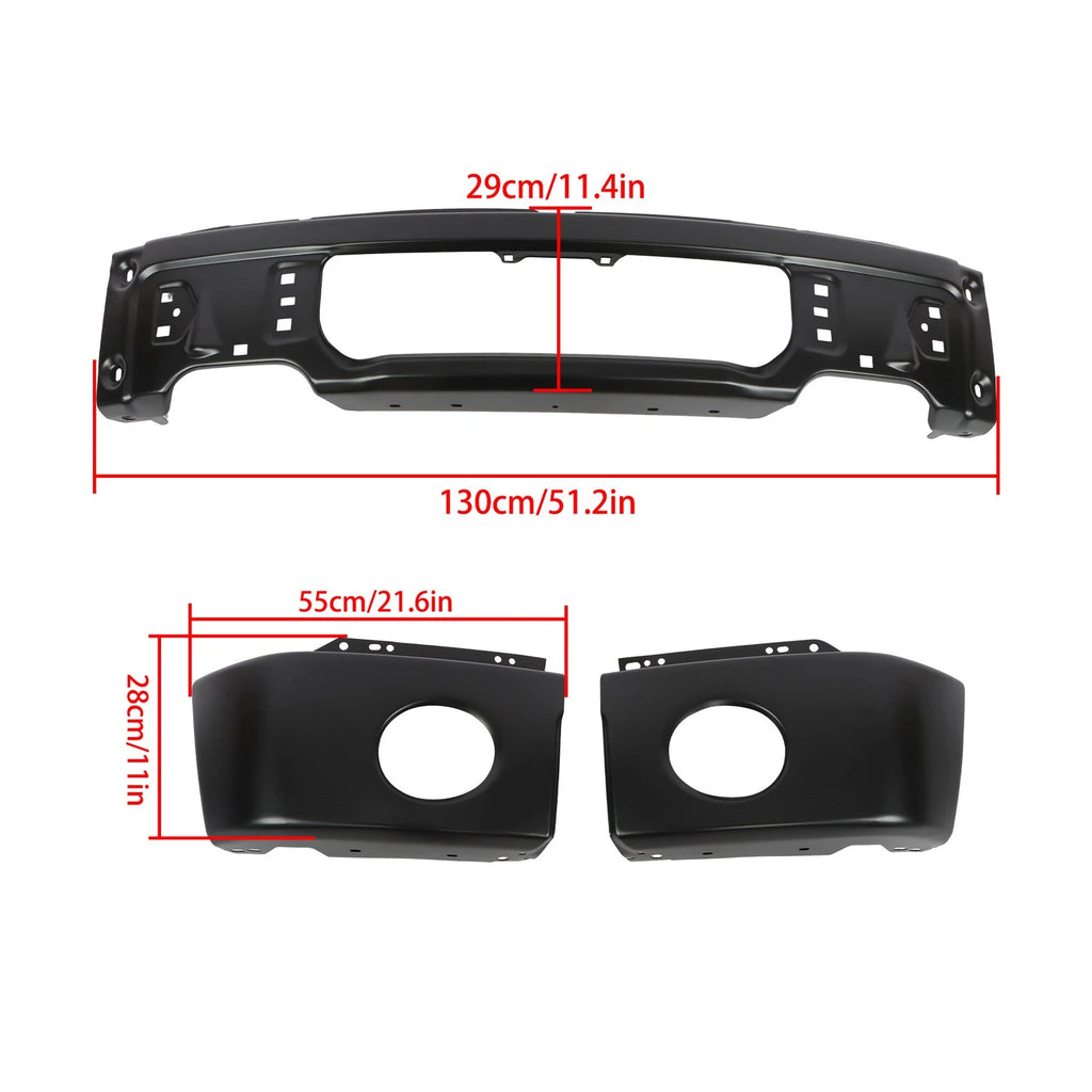 Split Style Front Bumper for Ford F150 (2009–2015) Durable Steel Black