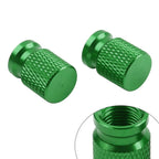 Set of 4 Tire Valve Caps for Car Motor Rim Vent (Universal) - Green