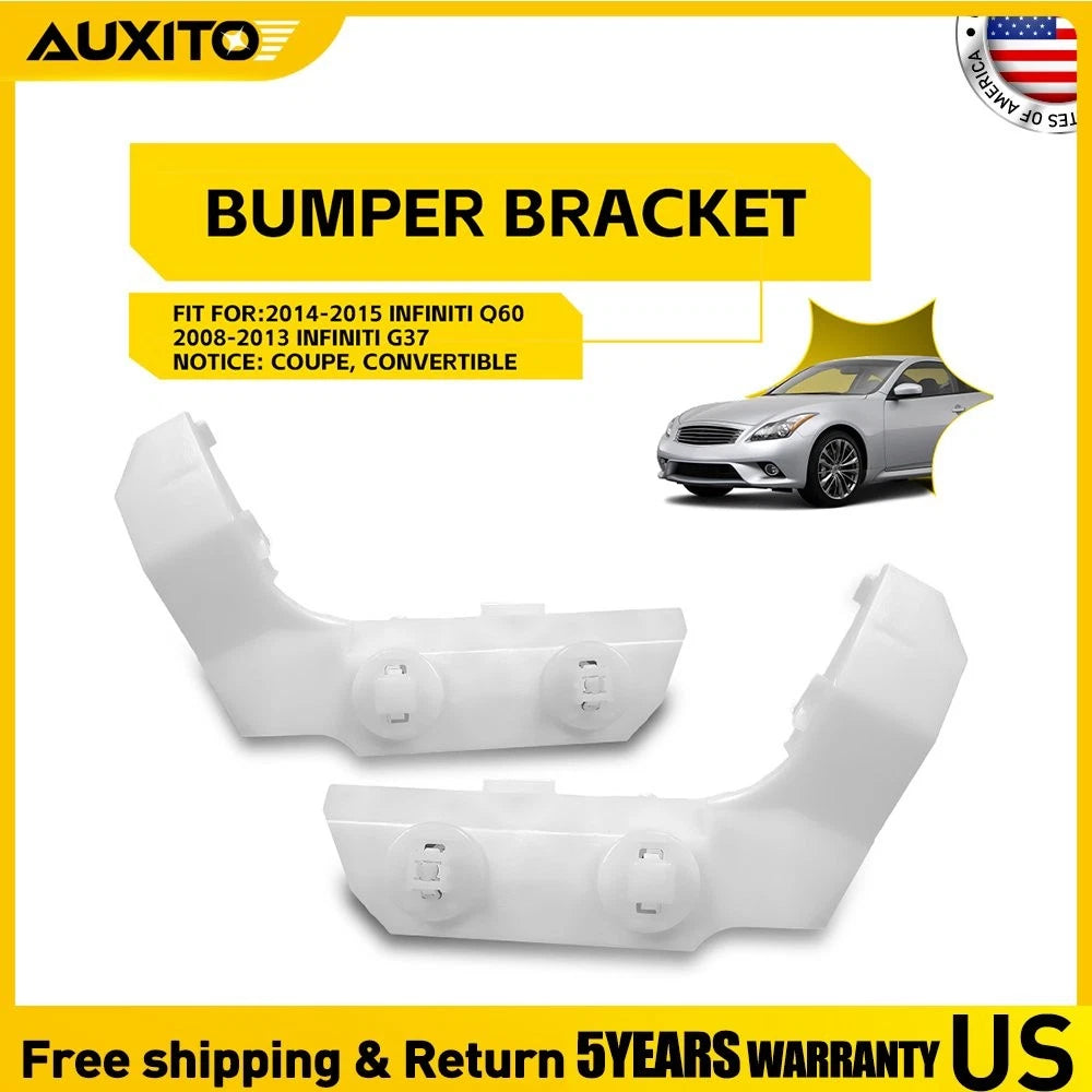 Set of 2 Front Bumper Brackets for Infiniti G37 (2008–2013) Q60 (2014–2015)
