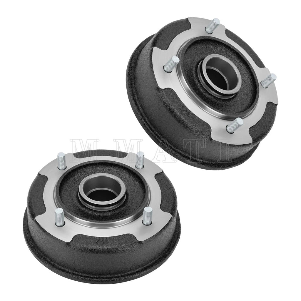 Set of 2 Front Brake Drum Hubs w/Bolts for Kawasaki Mule 550 (1997–2004)