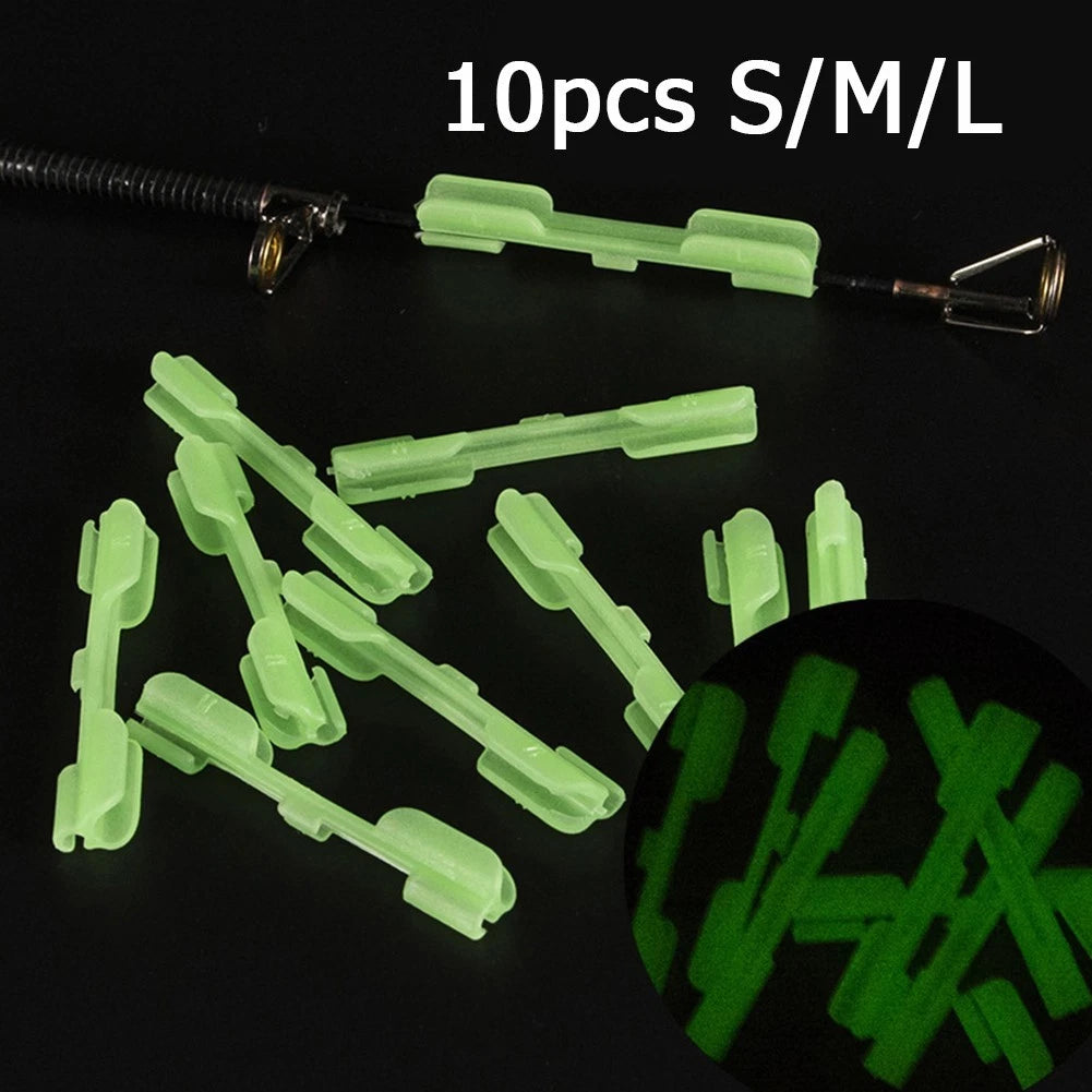 10Pcs Tip Fishing Rod Clips for Night Fishing Equipment