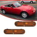 2X Amber Front Side Marker Signal Lights for Mazda Miata MX-5 (1990–2005)