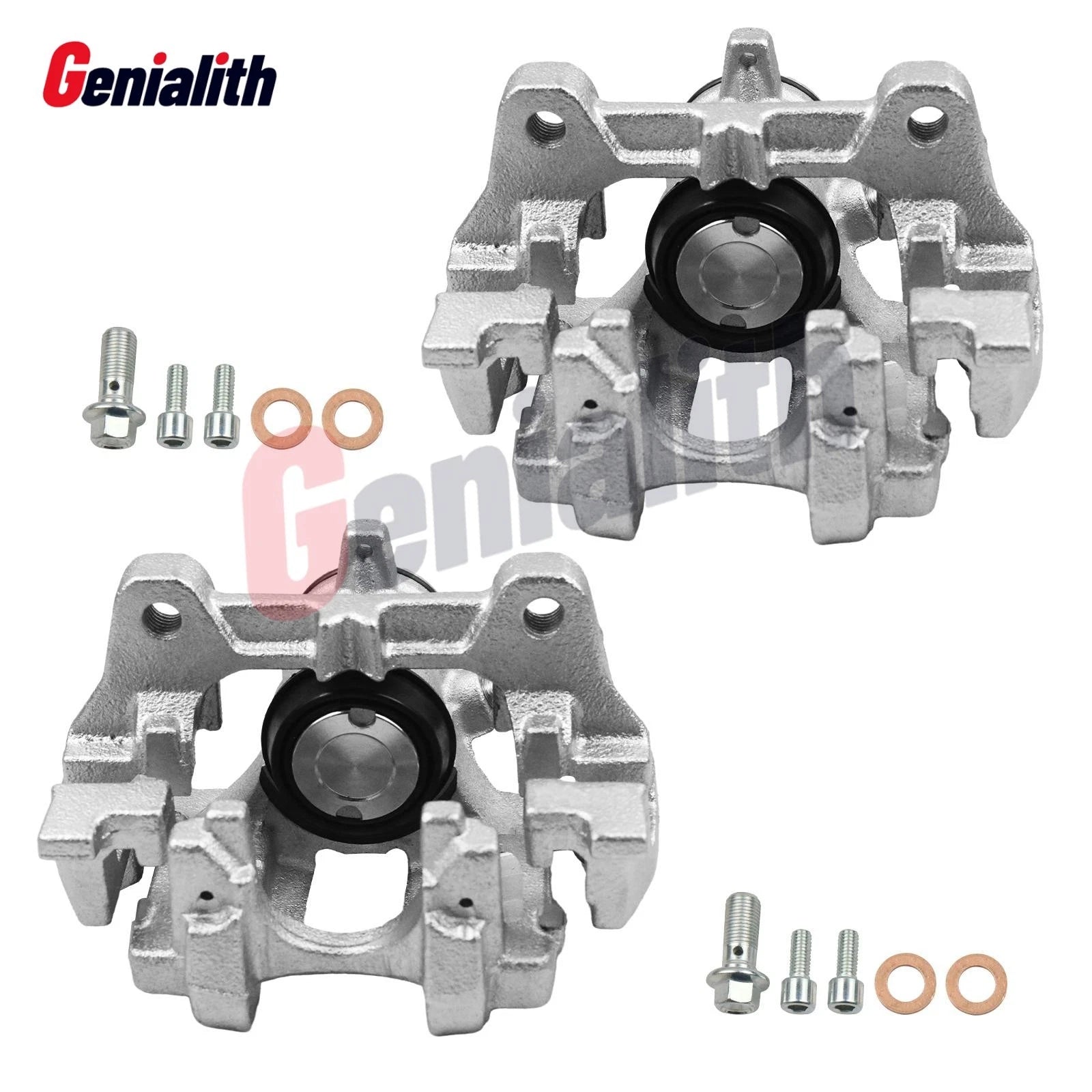 Set of 2 Rear Brake Calipers w/Bracket for Ford Fusion Lincoln MKZ Continental