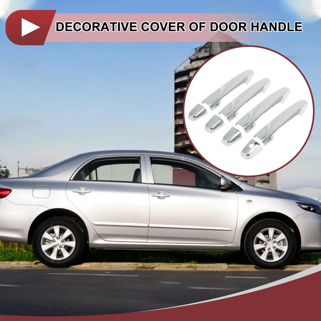 Set of 4 Car Door Handle Covers for Honda CR-V (2012–2016) Silver ABS