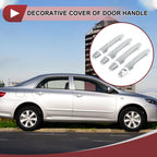 Set of 4 Car Door Handle Covers for Honda CR-V (2012–2016) Silver ABS