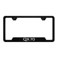Black Laser Etched Cutout Bottom License Plate Frame for Infiniti QX70