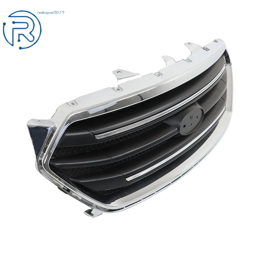 Matte Black Grille Assembly with Chrome Trim for Ford Taurus (2013-2019)
