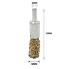Set of 10 Wire Wheel Brush Cups for Polishing (16mm)