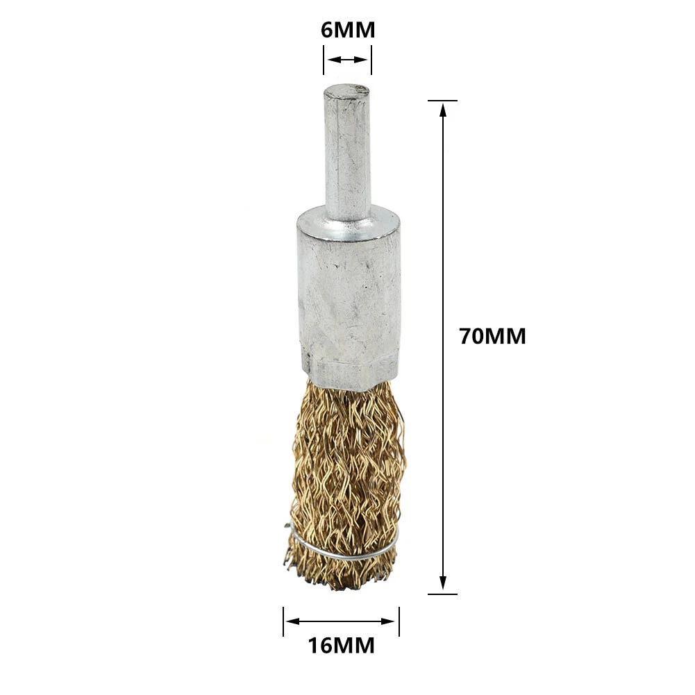 Set of 10 Wire Wheel Brush Cups for Polishing (16mm)