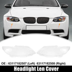 1 Pair Front Headlight Lens Cover PC Shell for BMW M3 (2008-2013)