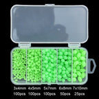 376pcs Olive Green Glow Rig Beads for Fishing Lures