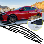Chrome Delete Vinyl Blackout Window Trim Overlay Stickers for Honda Civic (2016–2021)