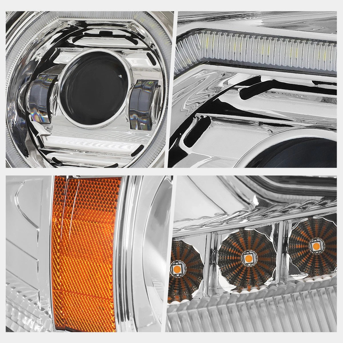 Full LED Projector Headlights Chrome for International Harvester LT LT625 (2017–2021)