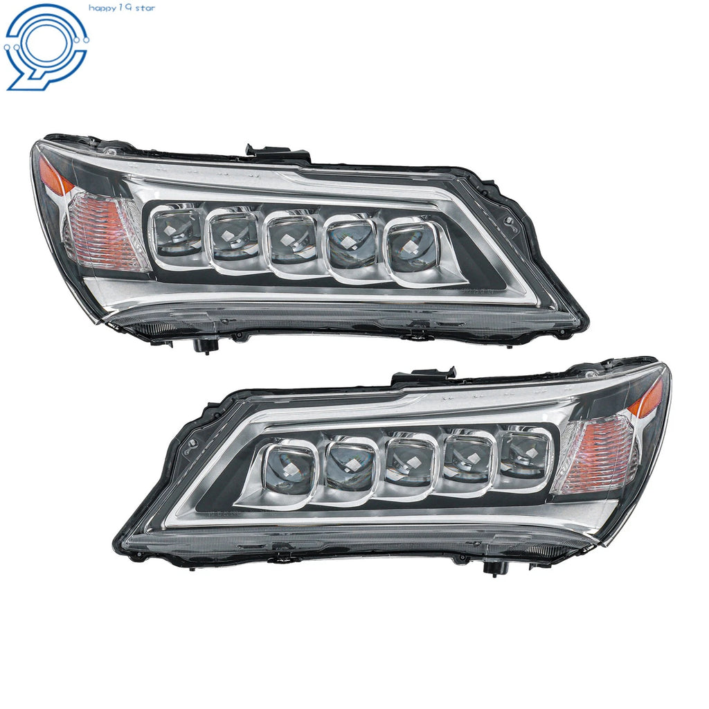 Set of 2 LED Chrome Headlights for Acura MDX (2014-2016)