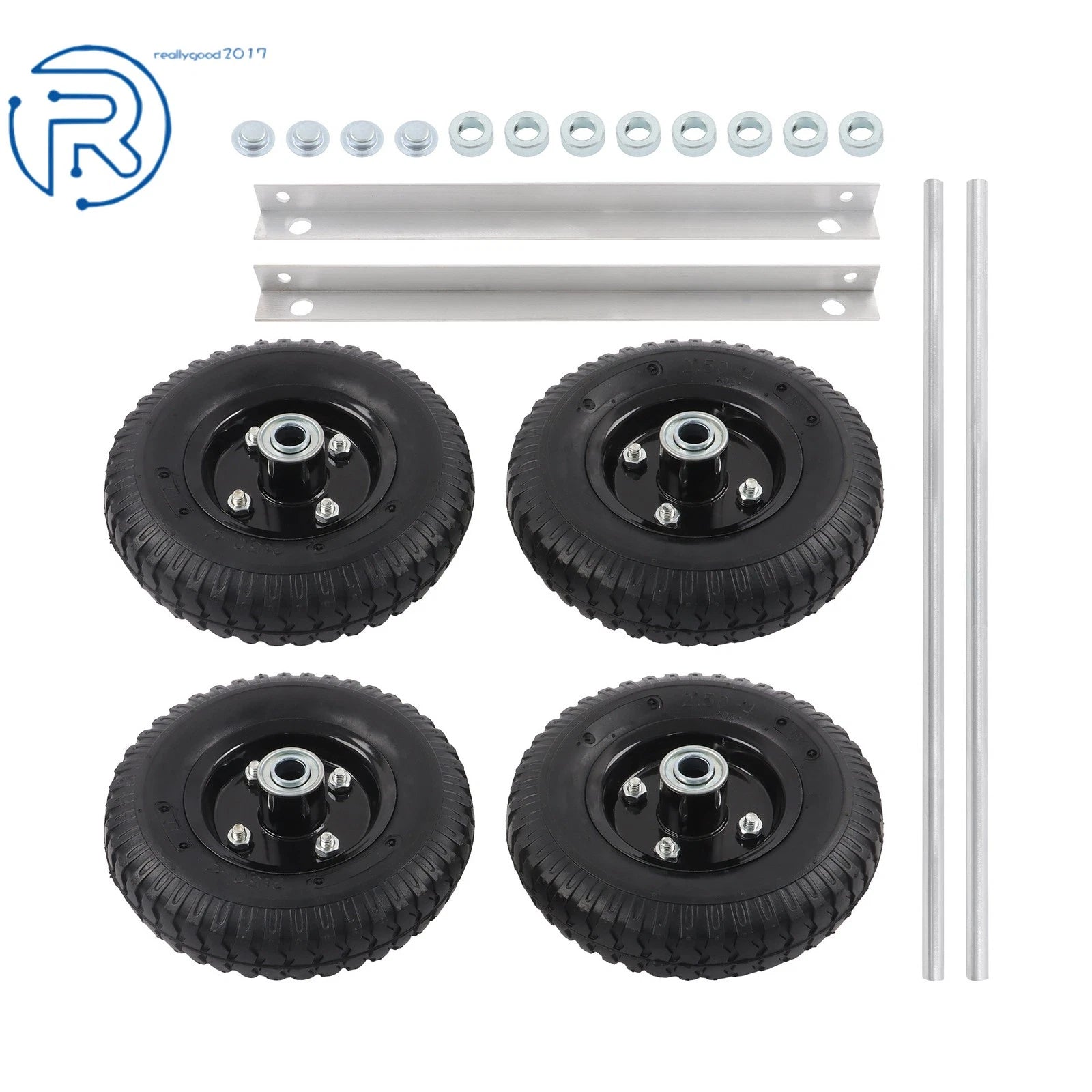 Universal Generator Wheel Kit 8" for IQ3500 Generator (Solid Never Flat Tires)