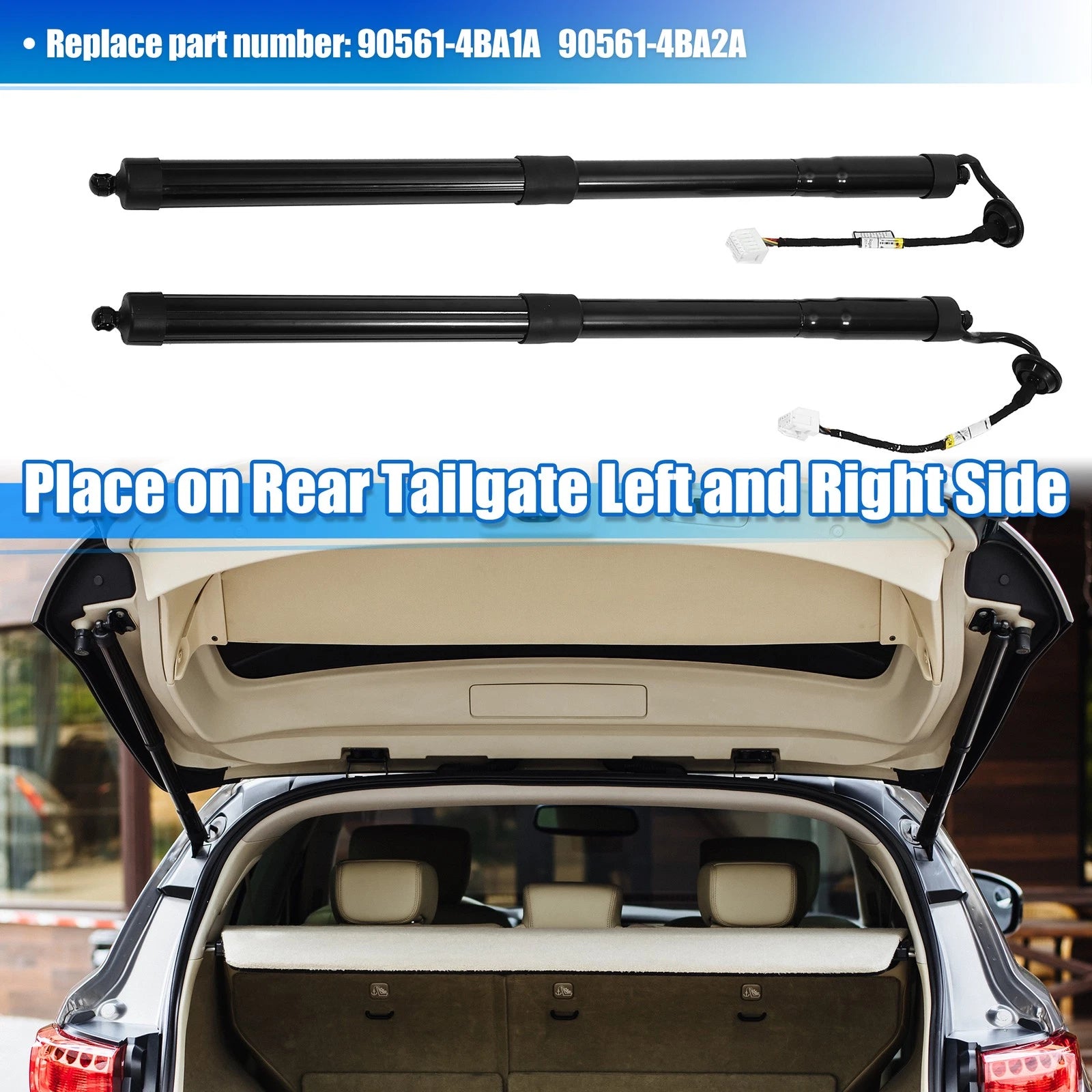 1 Pair Tailgate Gas Strut for Nissan Rogue (2014–2020) 90561-4BA1A