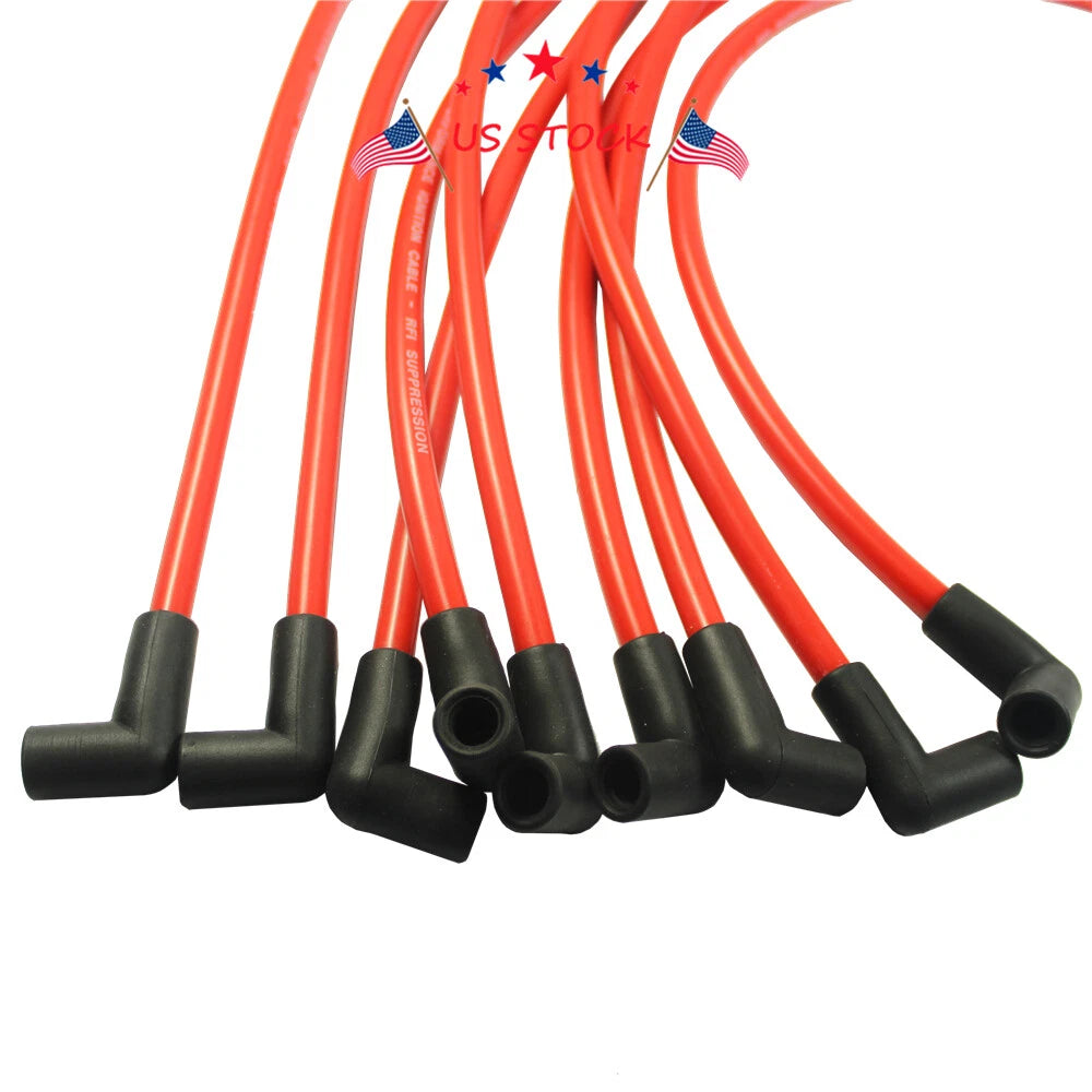 Set of 8 HEI Spark Plug Wires for Chevy BBC SBC 350 383 454 (1970–1995)