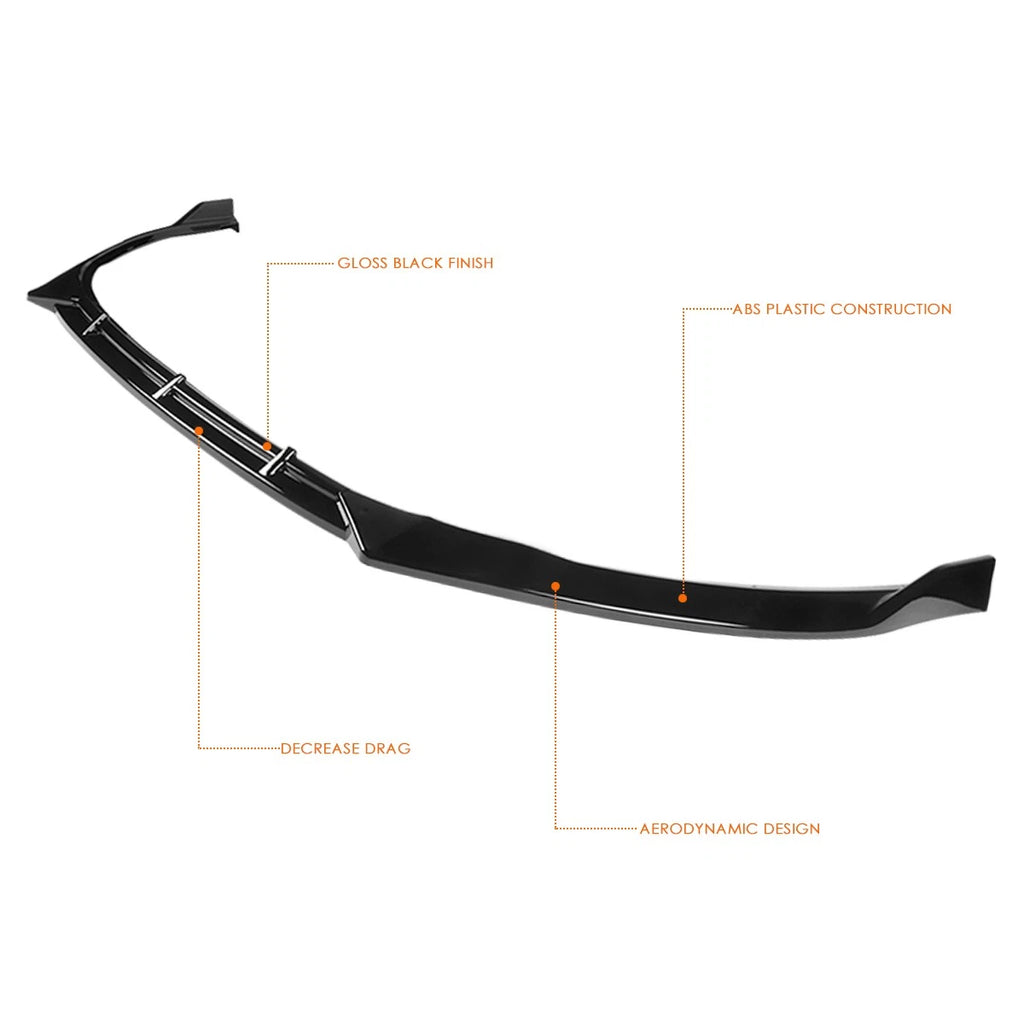 STP-Style Gloss Black Front Bumper Body Kit Lower Spoiler Lip for Optima (2011–2013)