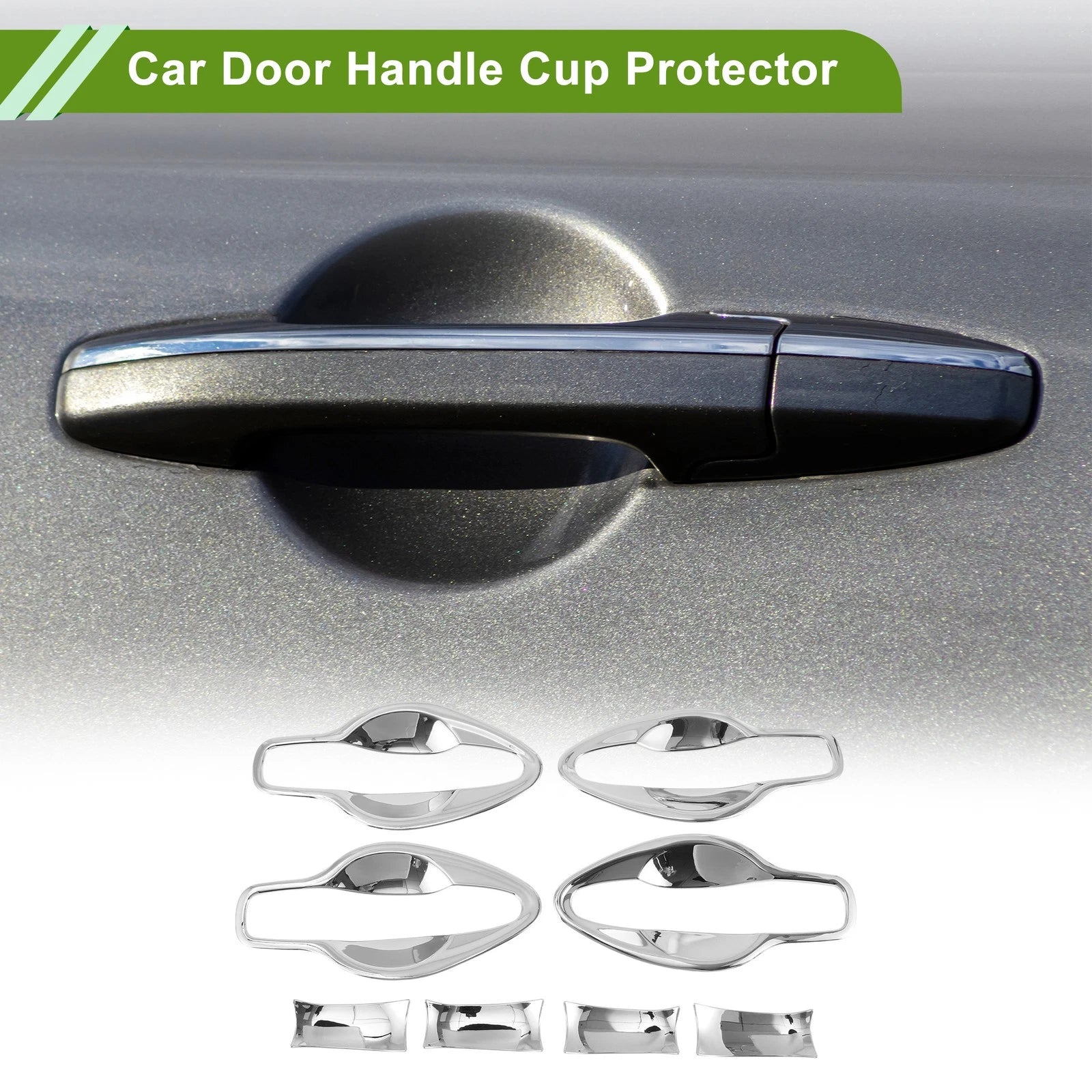 Set of 8 Chrome Door Handle Cup Protectors for Nissan Murano (2015–2022)