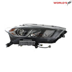 Right Headlight for Nissan Maxima (2016–2018) Halogen with LED DRL Black Clear