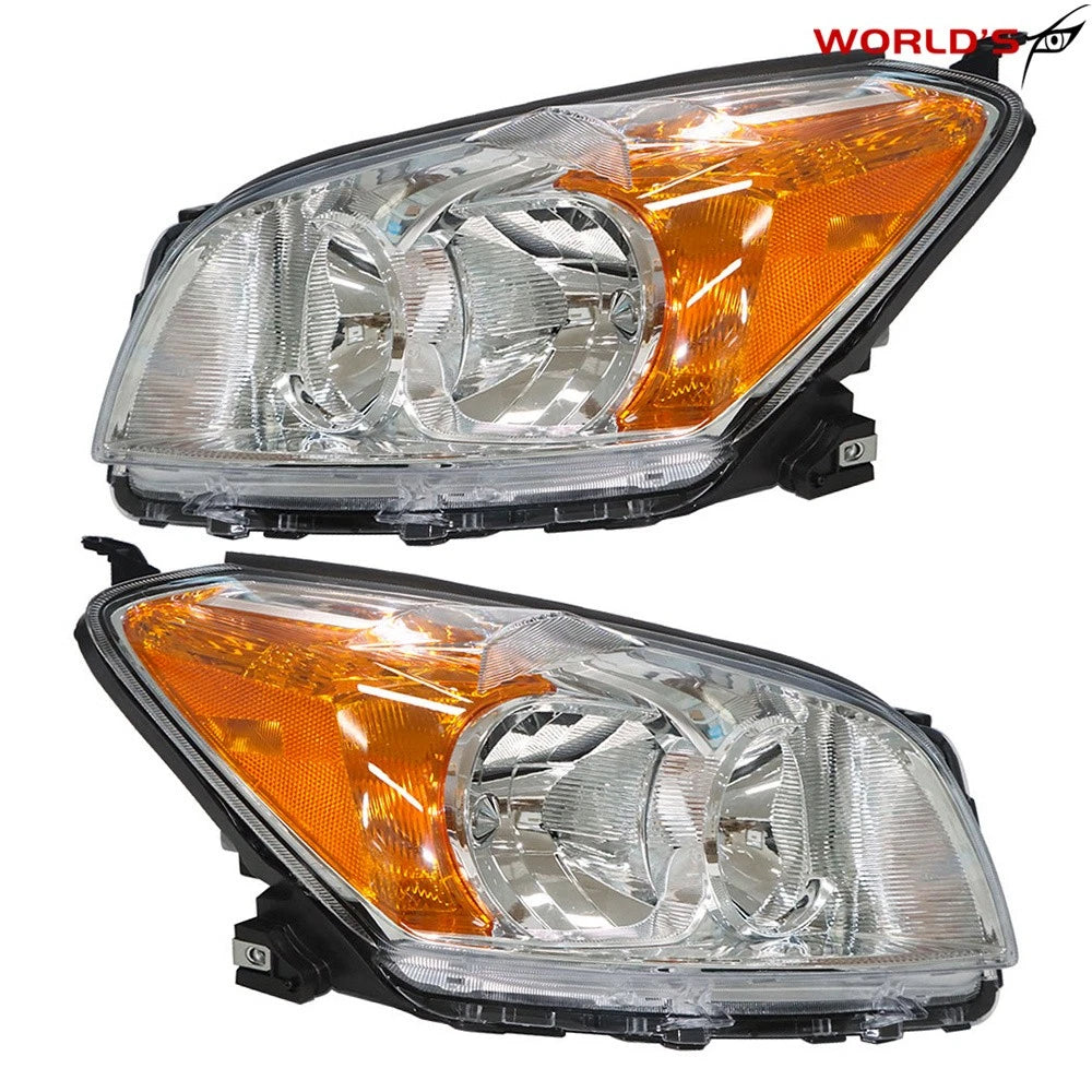 Set of 2 Chrome Headlights for Toyota RAV4 (2009–2012)