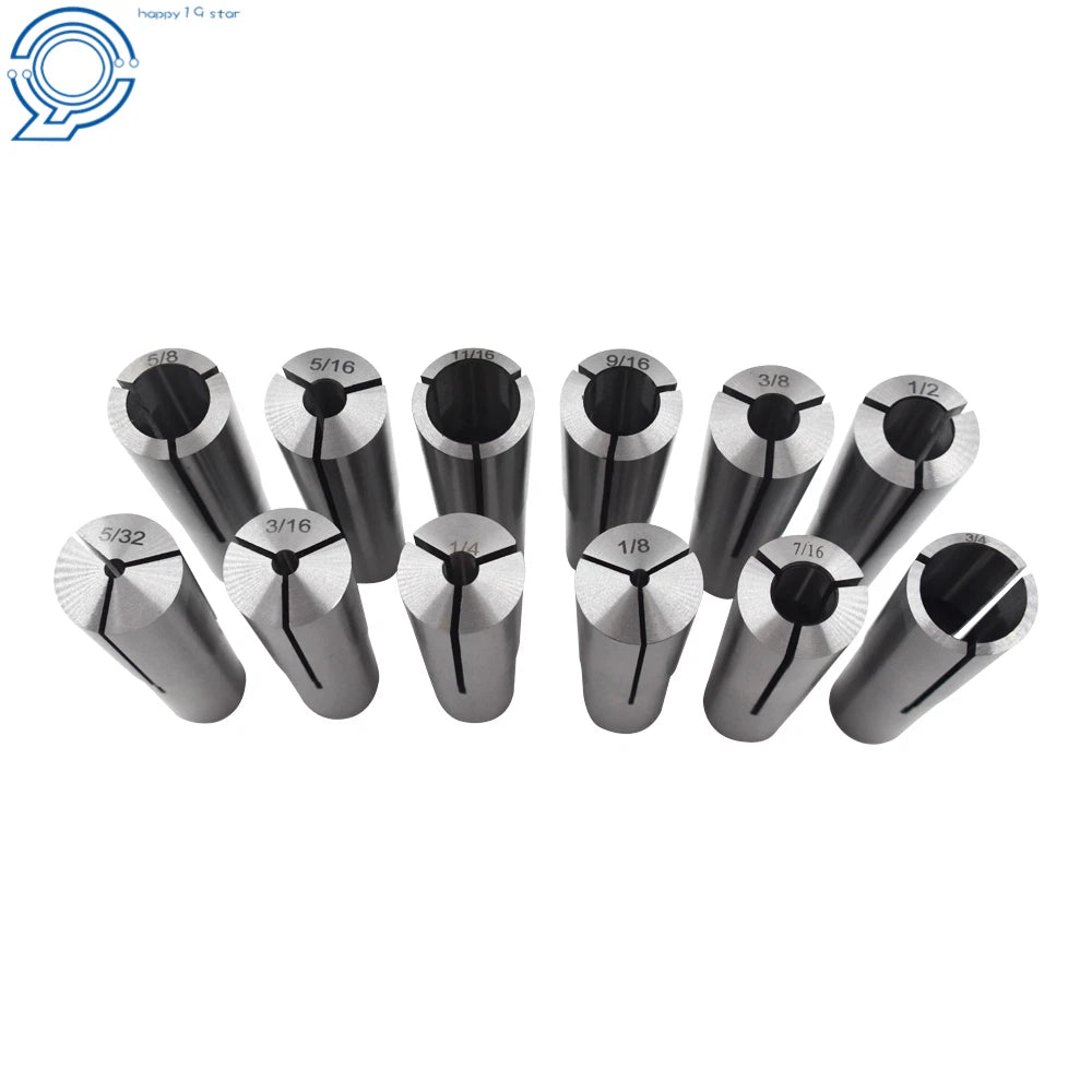 12pc Morse Taper Shank Collet Set for 3MT (1/8" - 3/4")