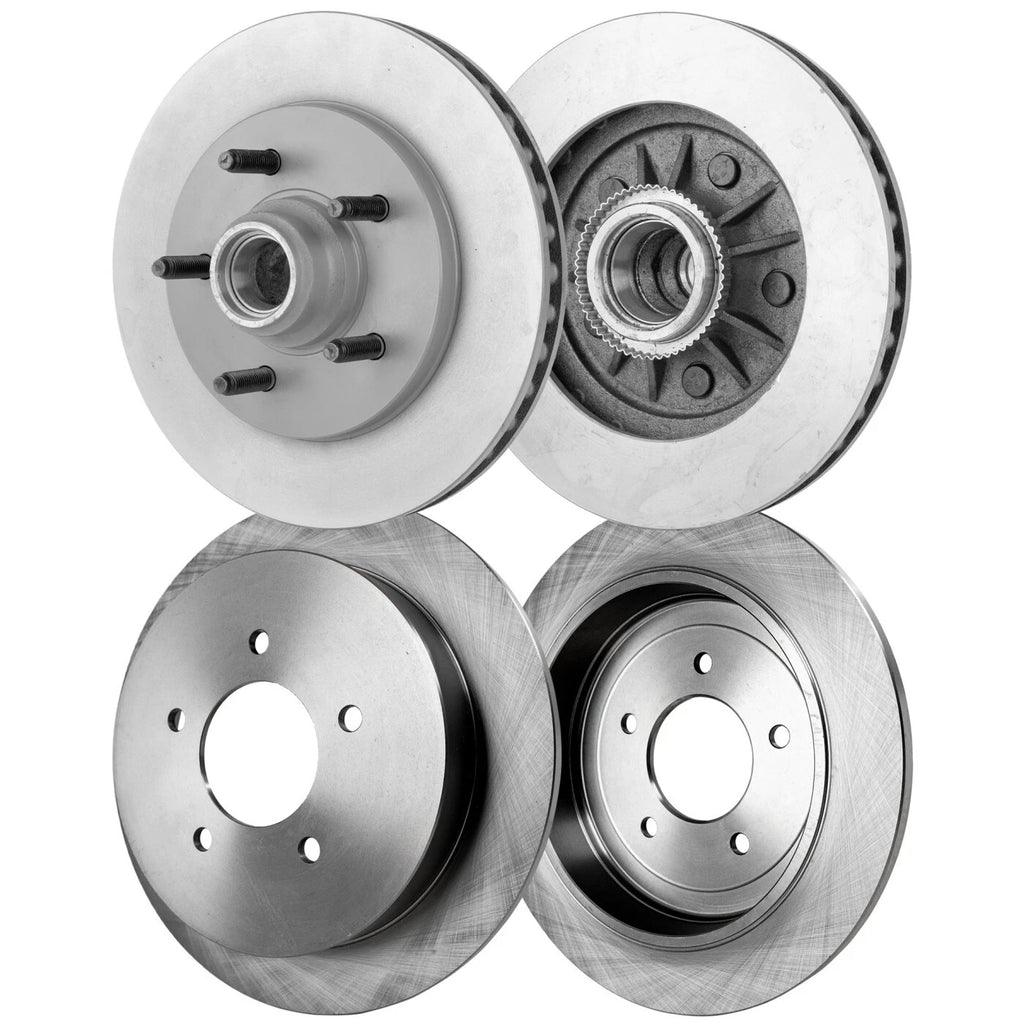 Set of 2 Front & Rear Brake Disc Rotors for Lincoln Navigator, Ford Expedition