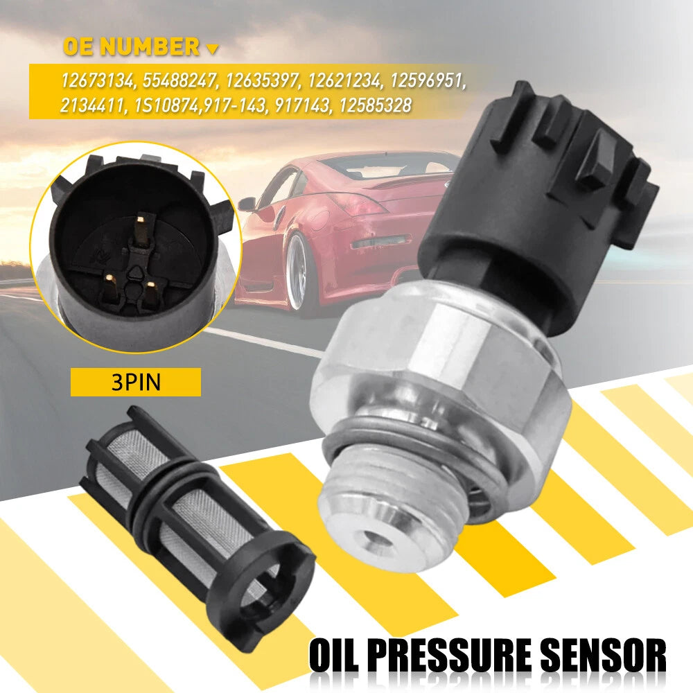 Oil Pressure Sensor with Filter for GMC Canyon Savana Sierra Yukon 