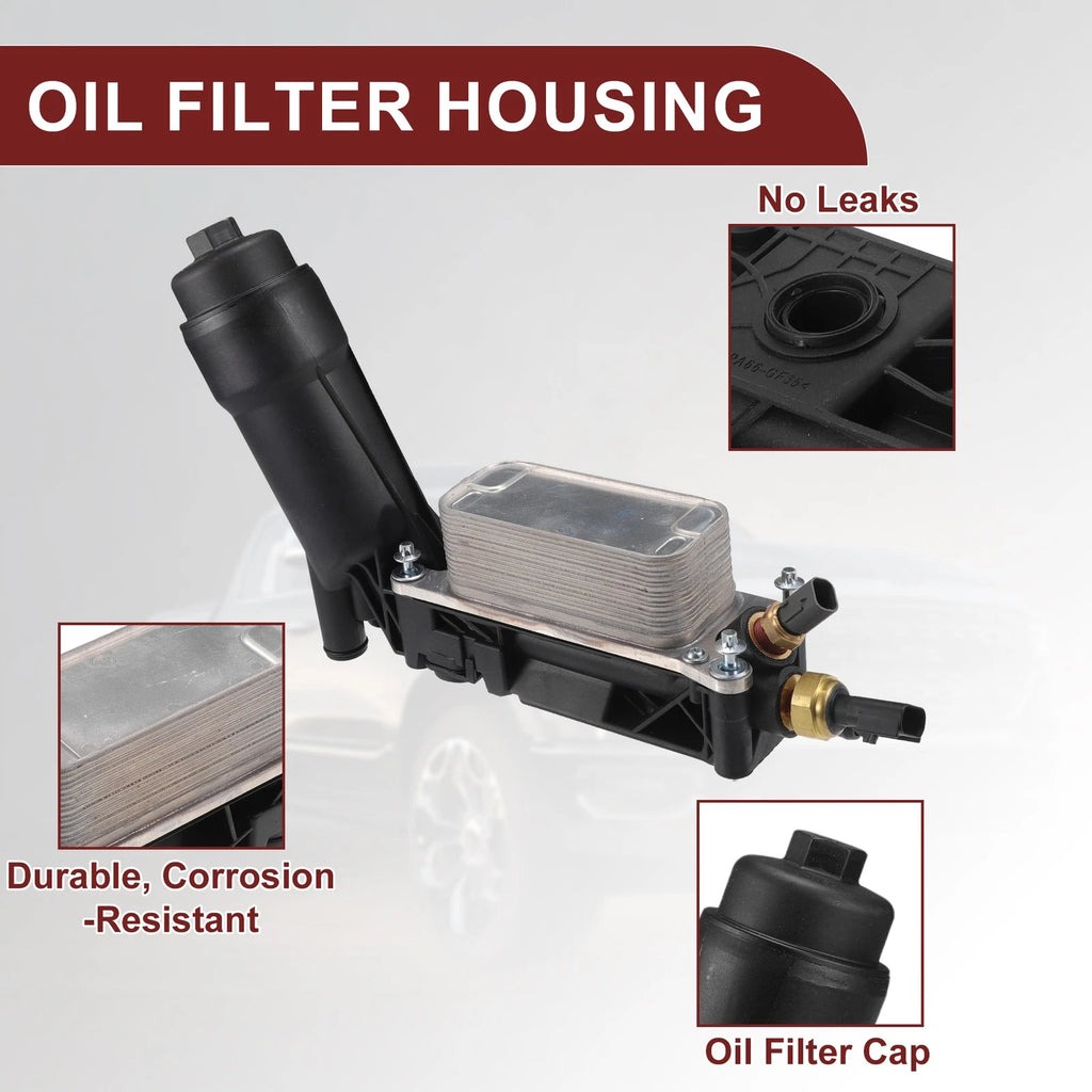 Engine Oil Cooler Filter Housing with Seals for Ram 1500 (2019–2023) No.5184294AE