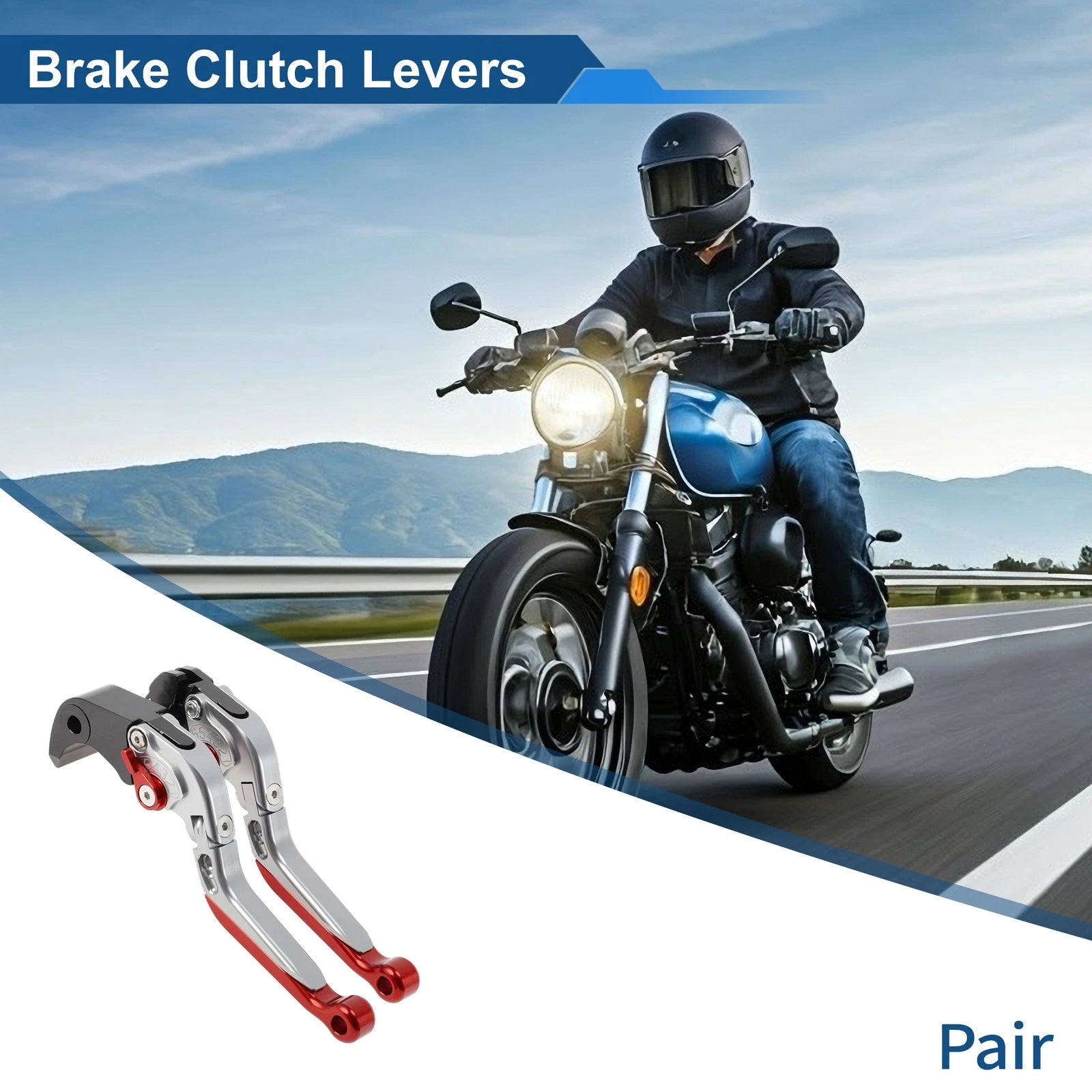 Brake Clutch Levers for Suzuki GSXR600 (2006–2025) Titanium Red End 1 Pair
