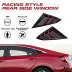 Side Air Vent Window Louver Glossy Black for Honda Civic (2016-2021)