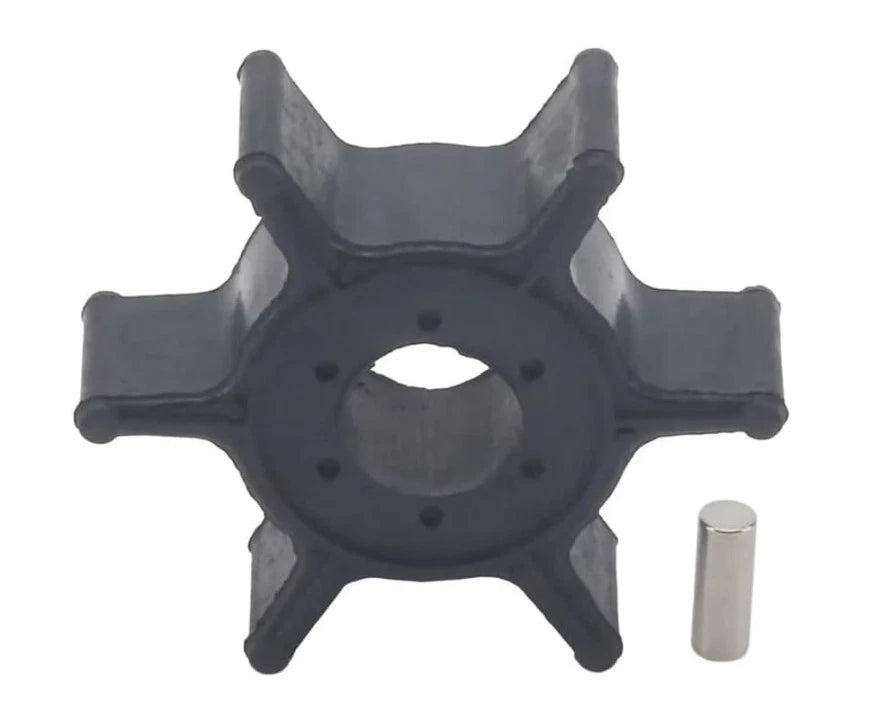 Water Pump Impeller with Pin for Yamaha 2 Stroke 4-5 HP Outboard (6E0-44352-00)