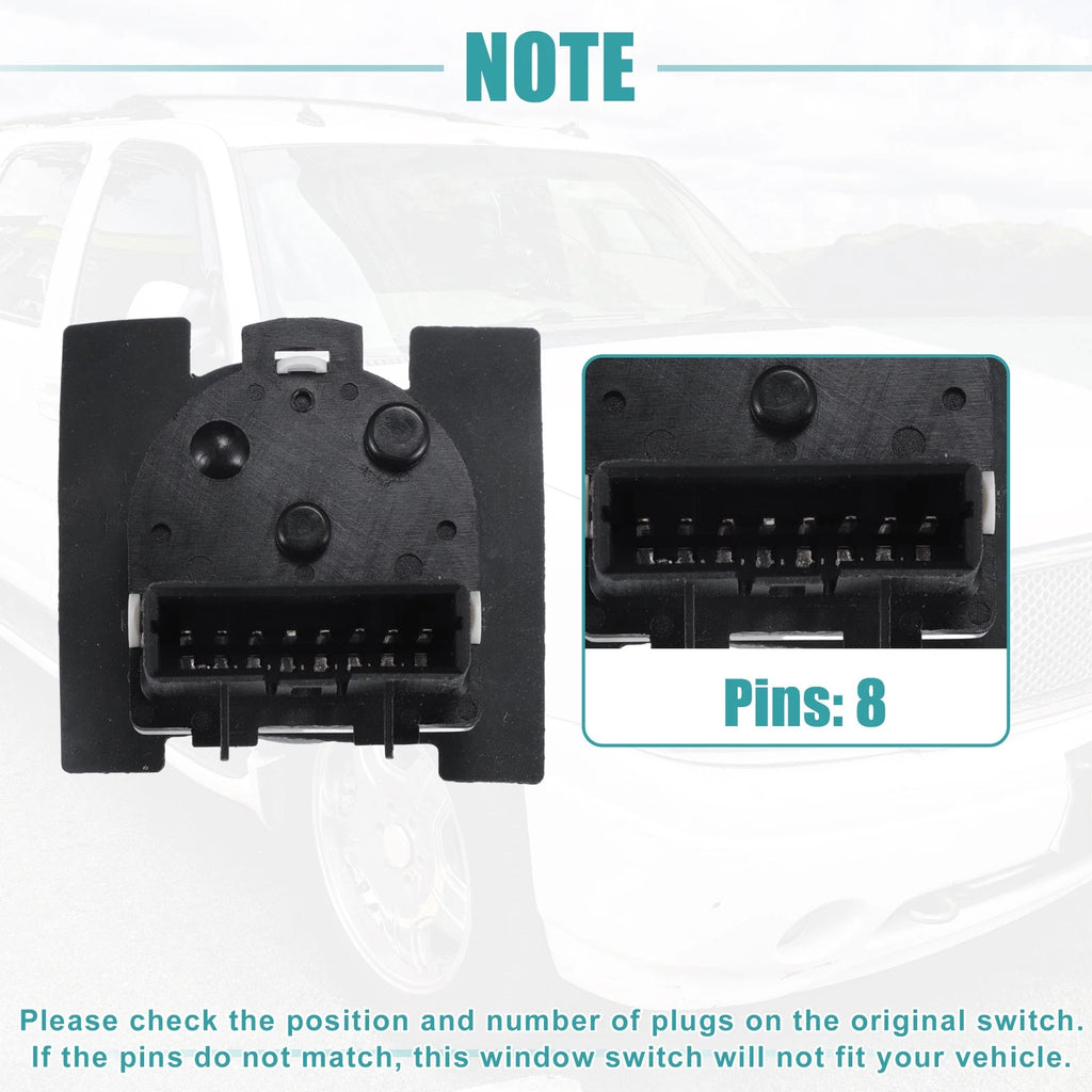 Set of 1 Rear View Mirror Remote Control Switch for GMC (No. 15009690/19209371)