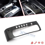 ABS Carbon Fiber Center Console Gear Shift Frame Trim for Honda Civic (2016–2021)