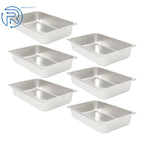 6X Full Size 4" Deep Silver Stainless Steel Steam Hotel Pans