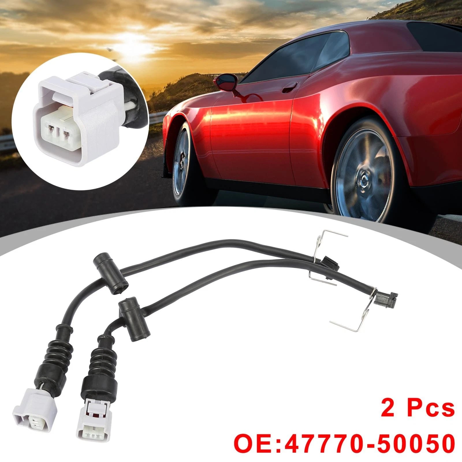 2X Front Brake Pad Electronic Wear Sensor 47770-50050 for Lexus LS430 (2001–2006)