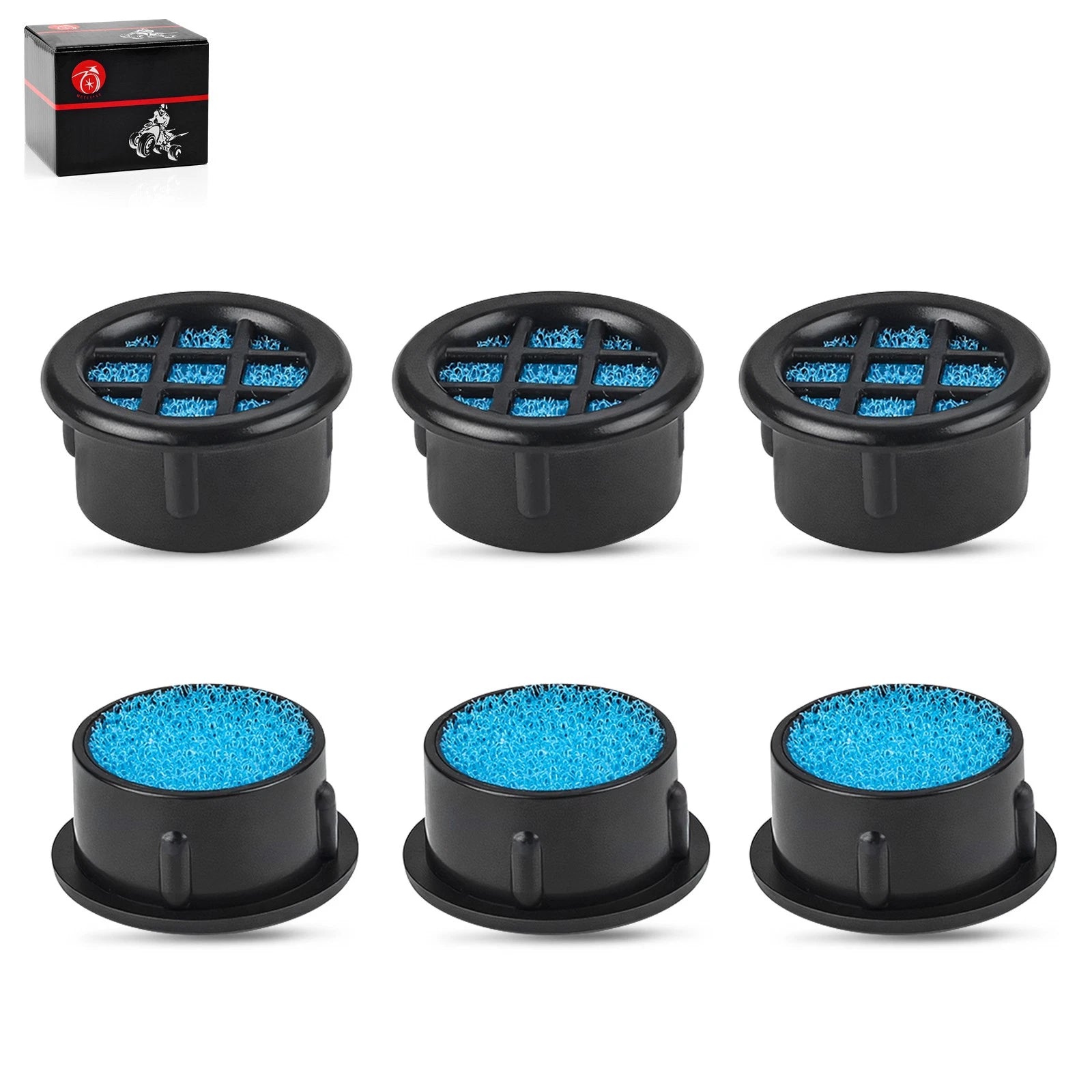 Set of 6 Air Box Filter Vents for ATV UTV Motorcycle Scooter