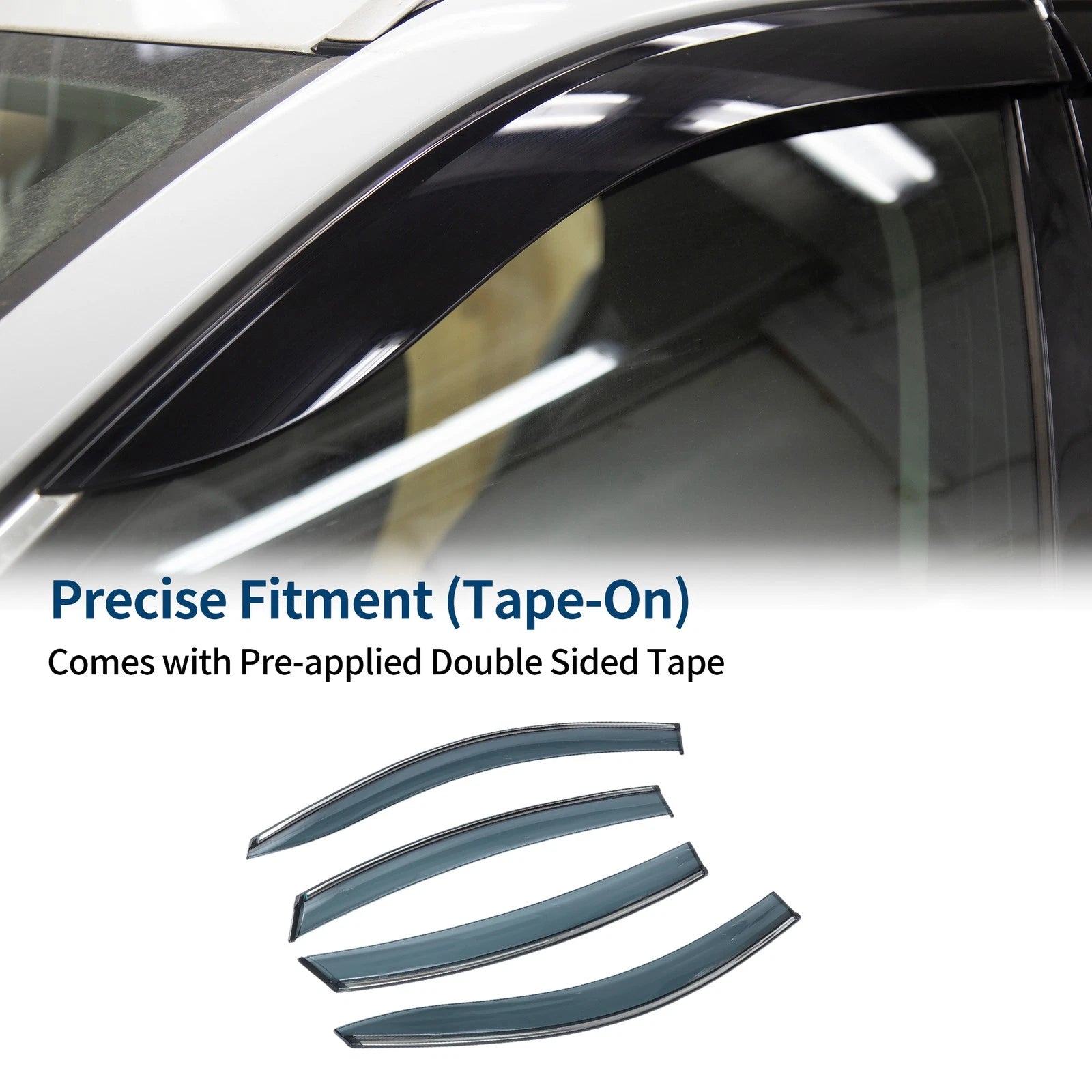 Set of 4 Window Deflectors for Nissan Sentra (2007–2012) 1A Auto 1AWWD00001