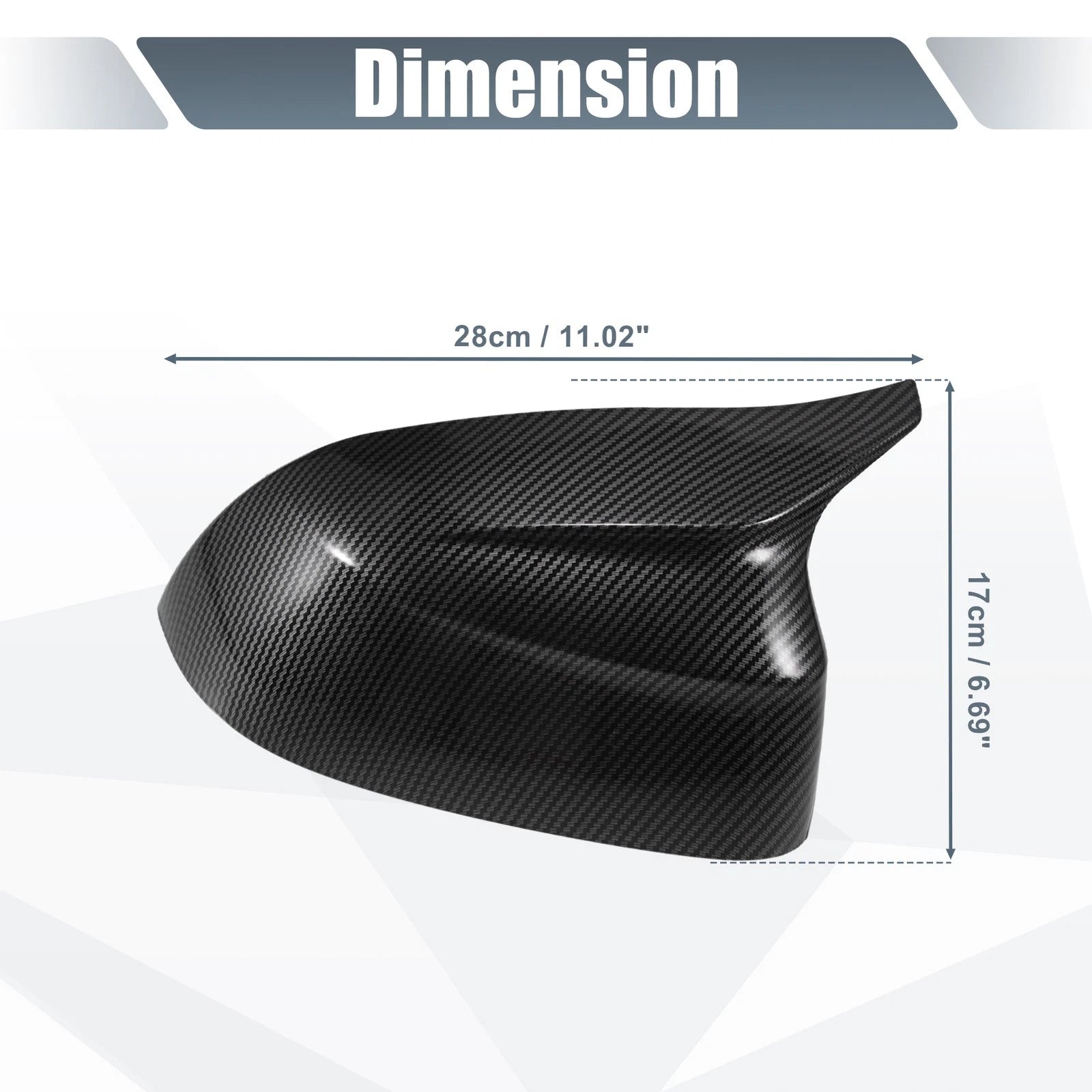 1 Pair Rearview Mirror Cover Overlay Carbon Fiber for BMW X3 G01 (2018–2023)