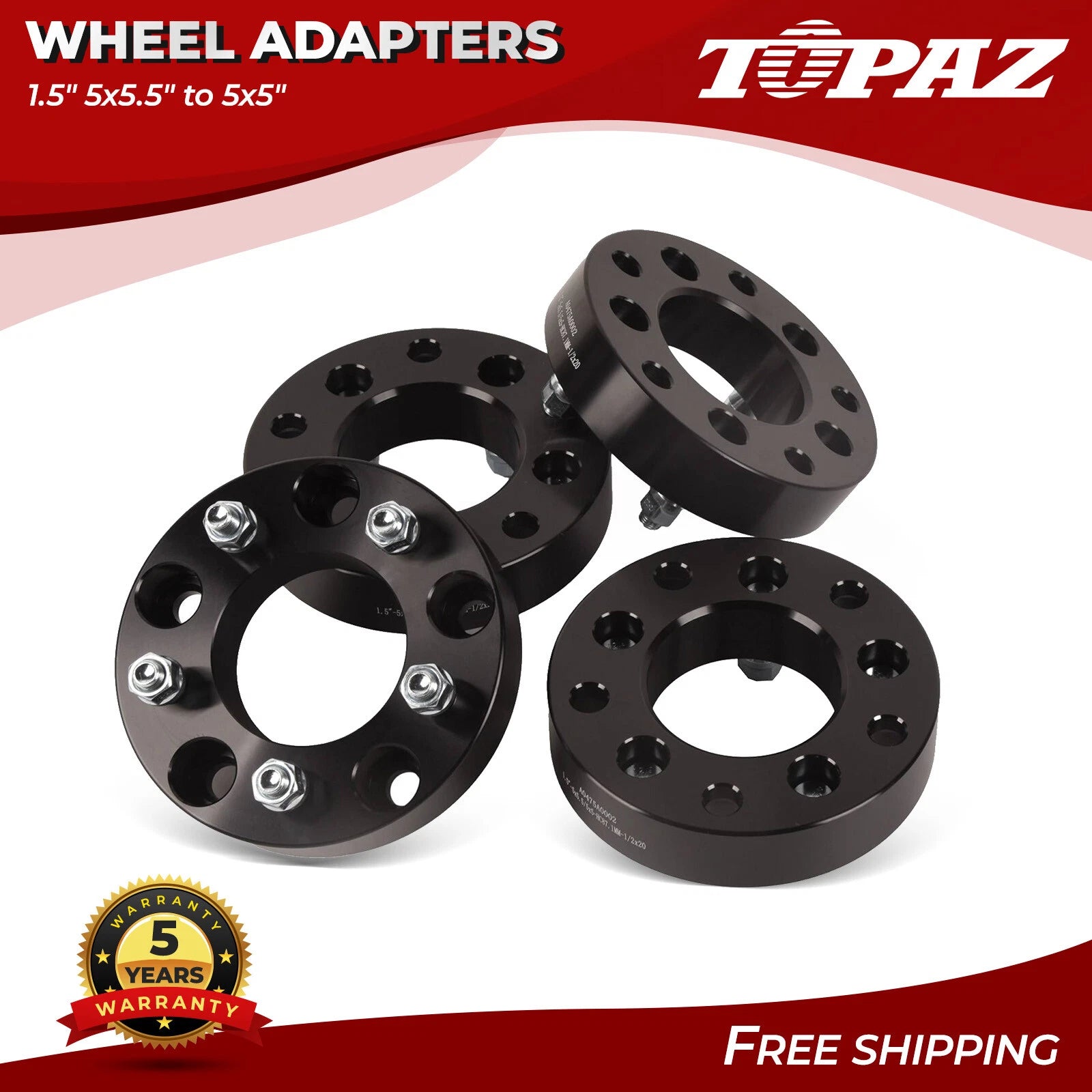 Set of 2 Wheel Spacers Adapters 1.5" for Ram 1500 (2019–2023)