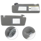 Set of 2 Sun Visors for Toyota Tacoma (2005–2011) - Medium Gray with Mirror